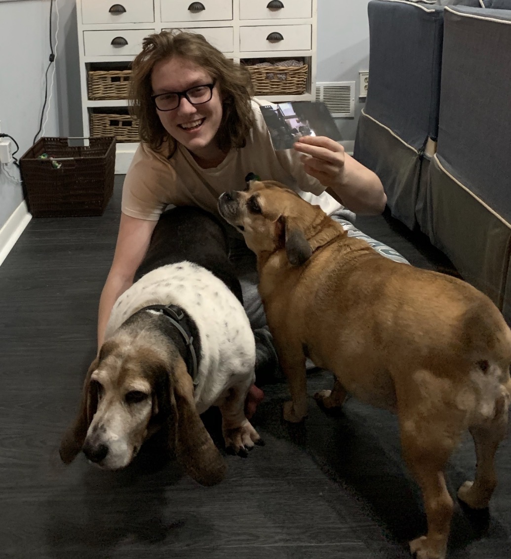 My dogs, Tessie, Sadie and I